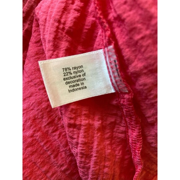 Lane Bryant Women’s Blouse Top Pink SZ 18/20/1X Embellished - Picture 7 of 7